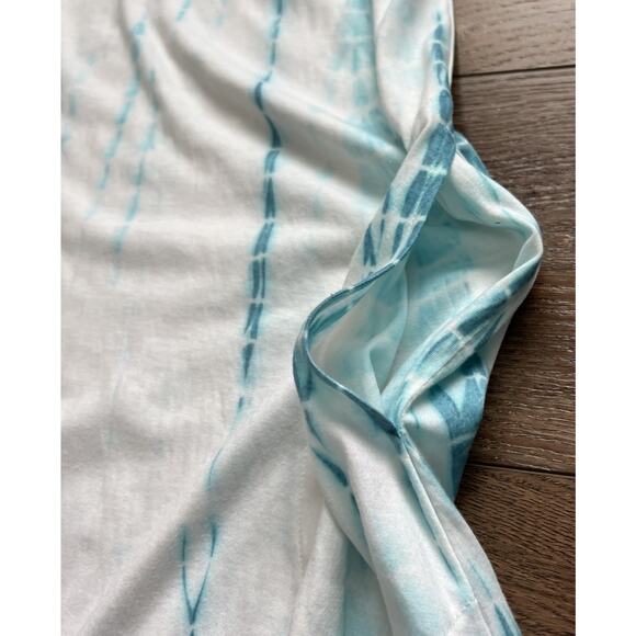 Soft Surroundings Tank Dress Women 1X Tie Dye Pom Pom Hem Pockets Casual Hippie - Picture 9 of 12